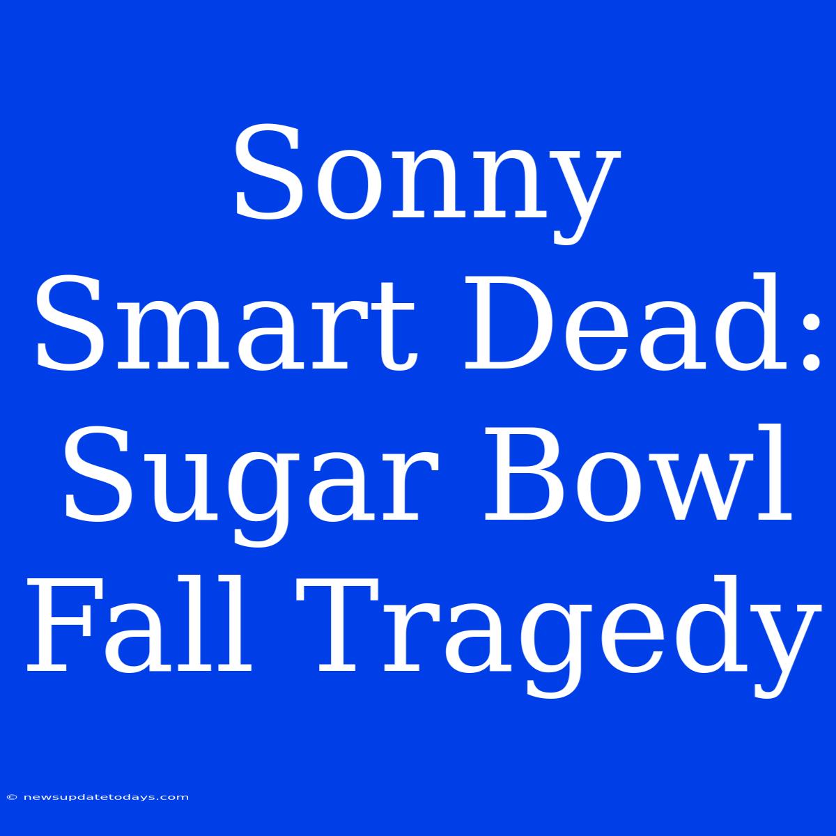 Sonny Smart Dead: Sugar Bowl Fall Tragedy