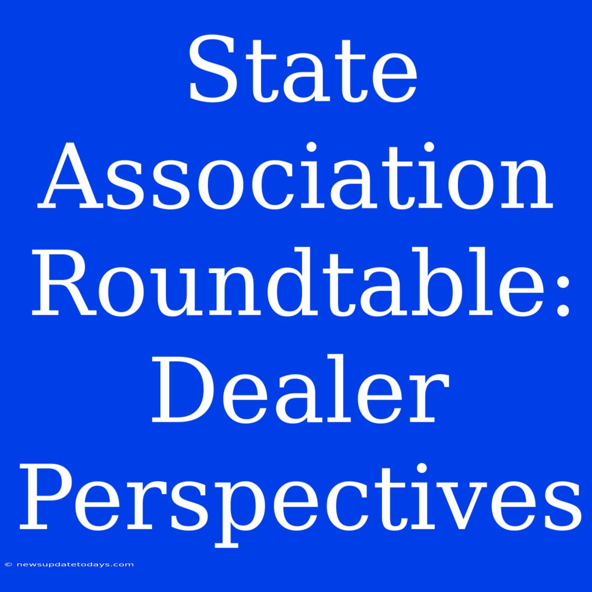 State Association Roundtable: Dealer Perspectives