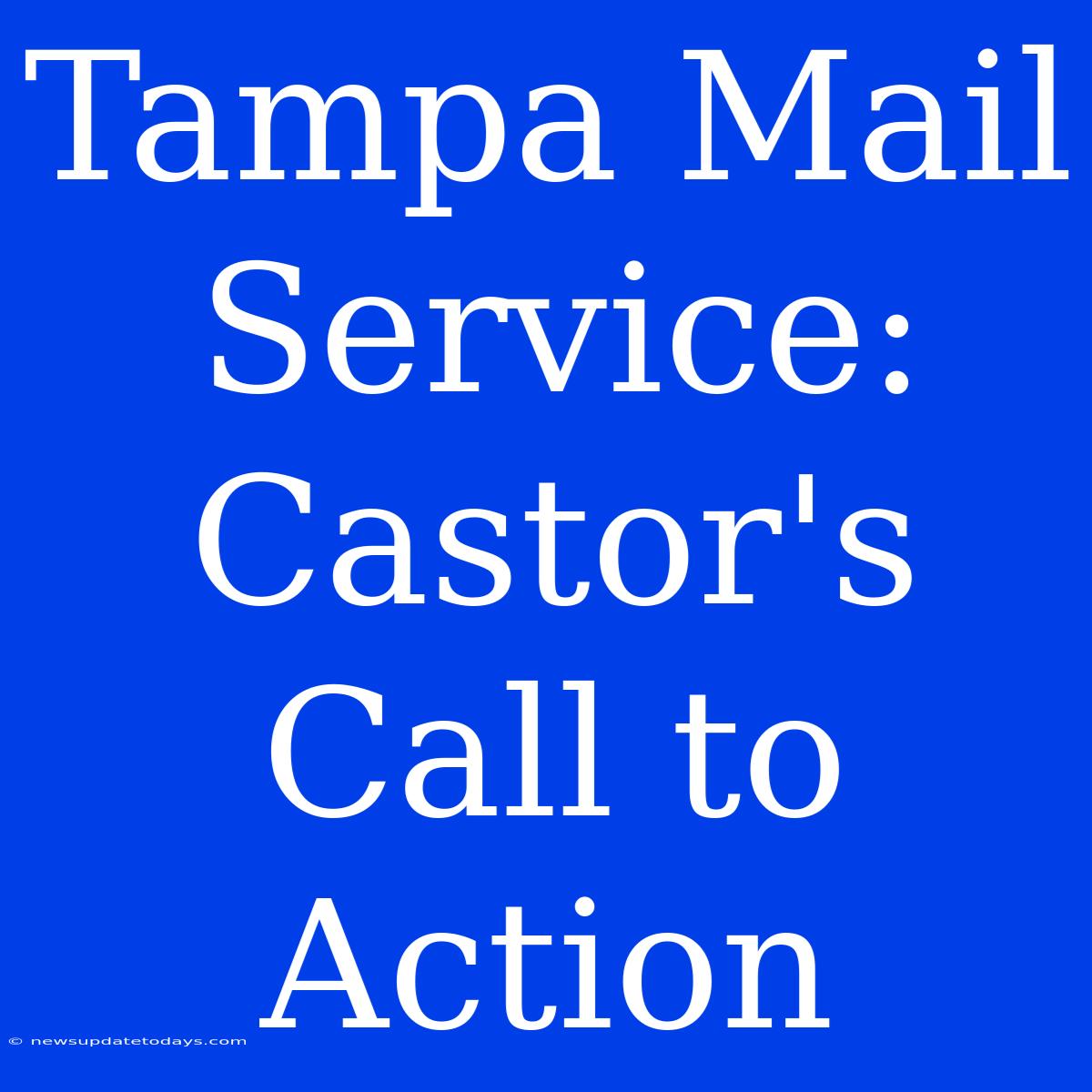 Tampa Mail Service: Castor's Call To Action