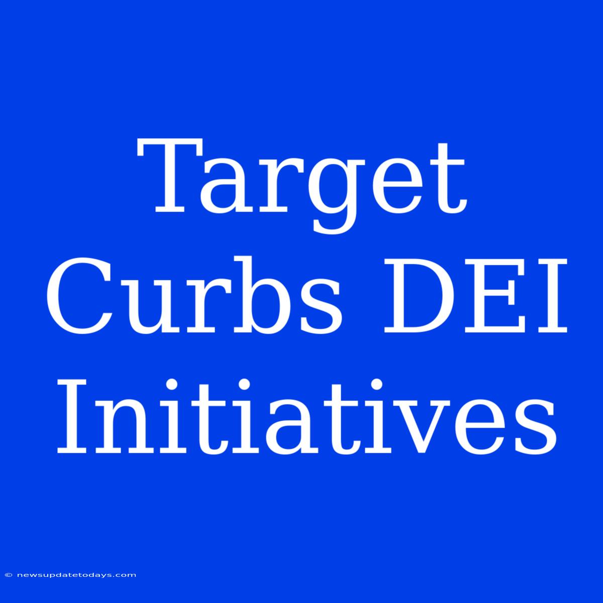 Target Curbs DEI Initiatives