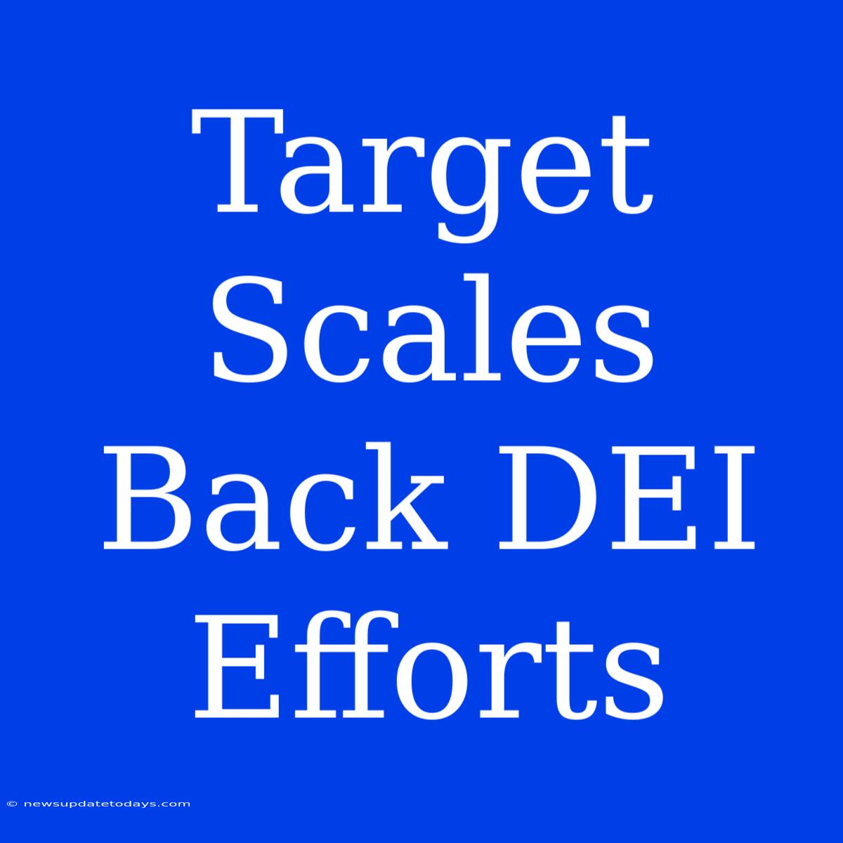 Target Scales Back DEI Efforts