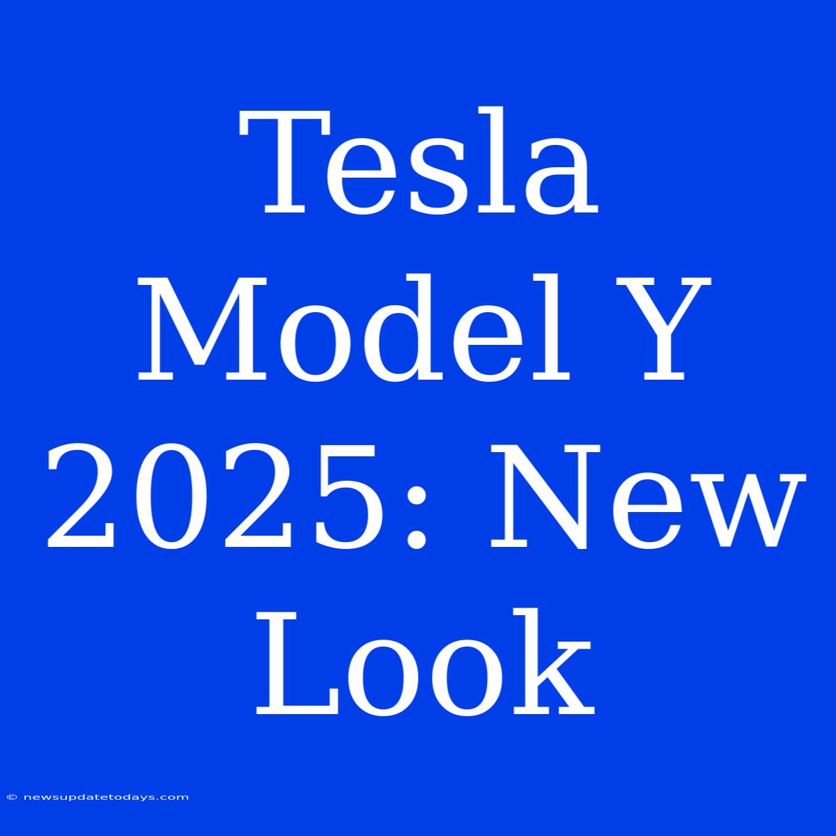 Tesla Model Y 2025: New Look