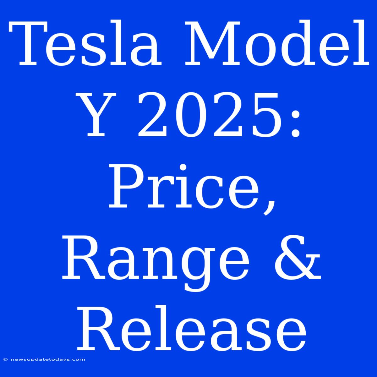 Tesla Model Y 2025: Price, Range & Release