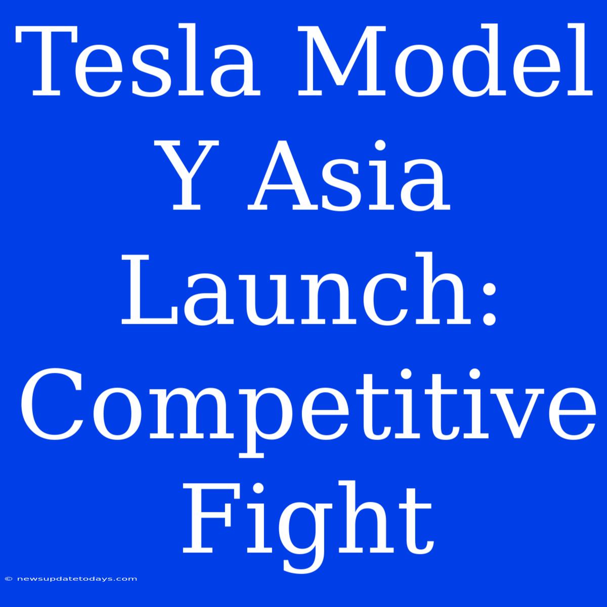 Tesla Model Y Asia Launch: Competitive Fight