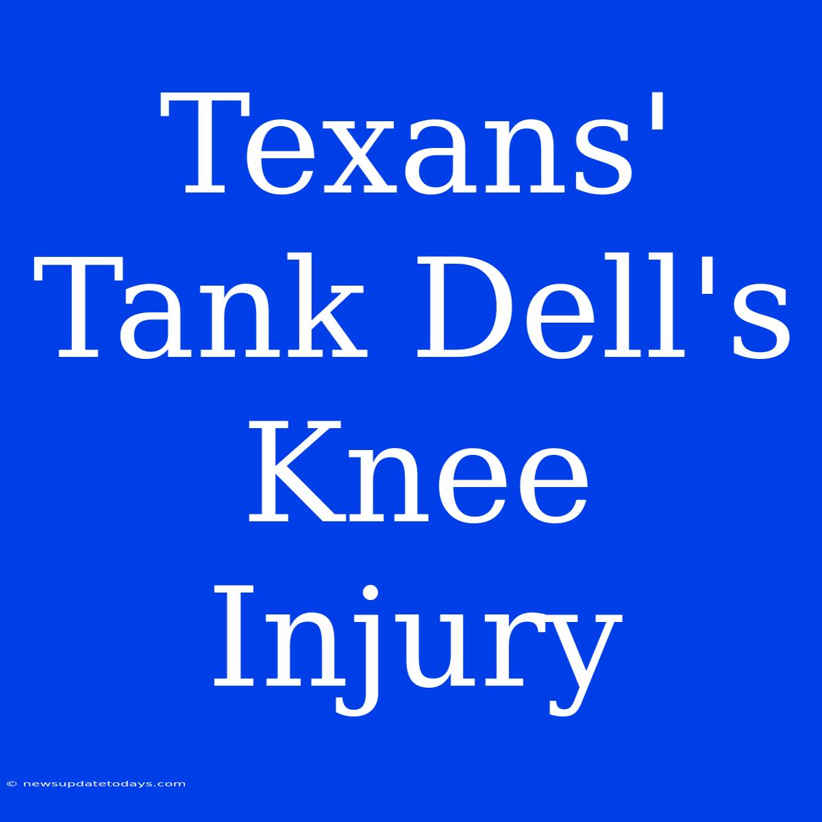 Texans' Tank Dell's Knee Injury