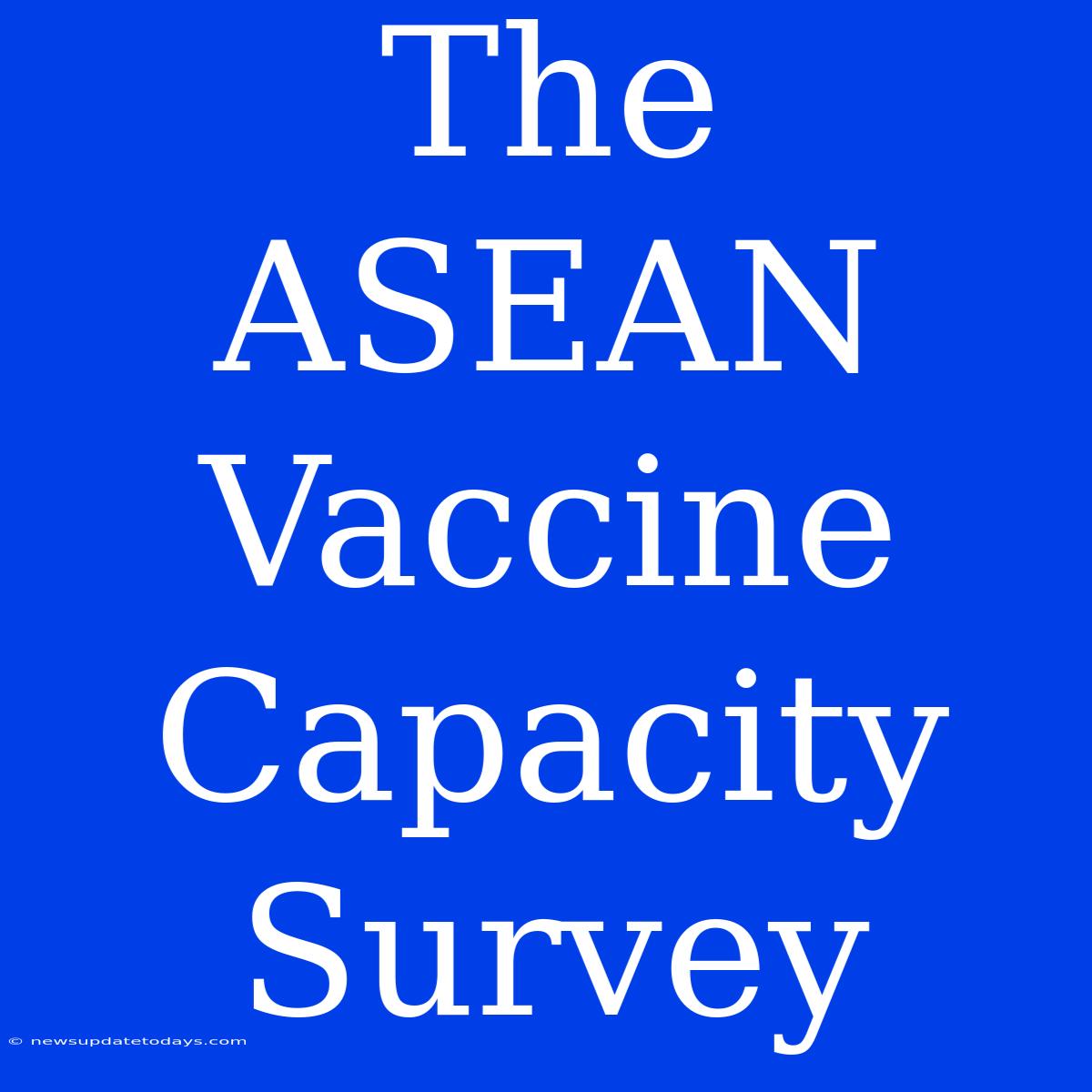 The ASEAN Vaccine Capacity Survey