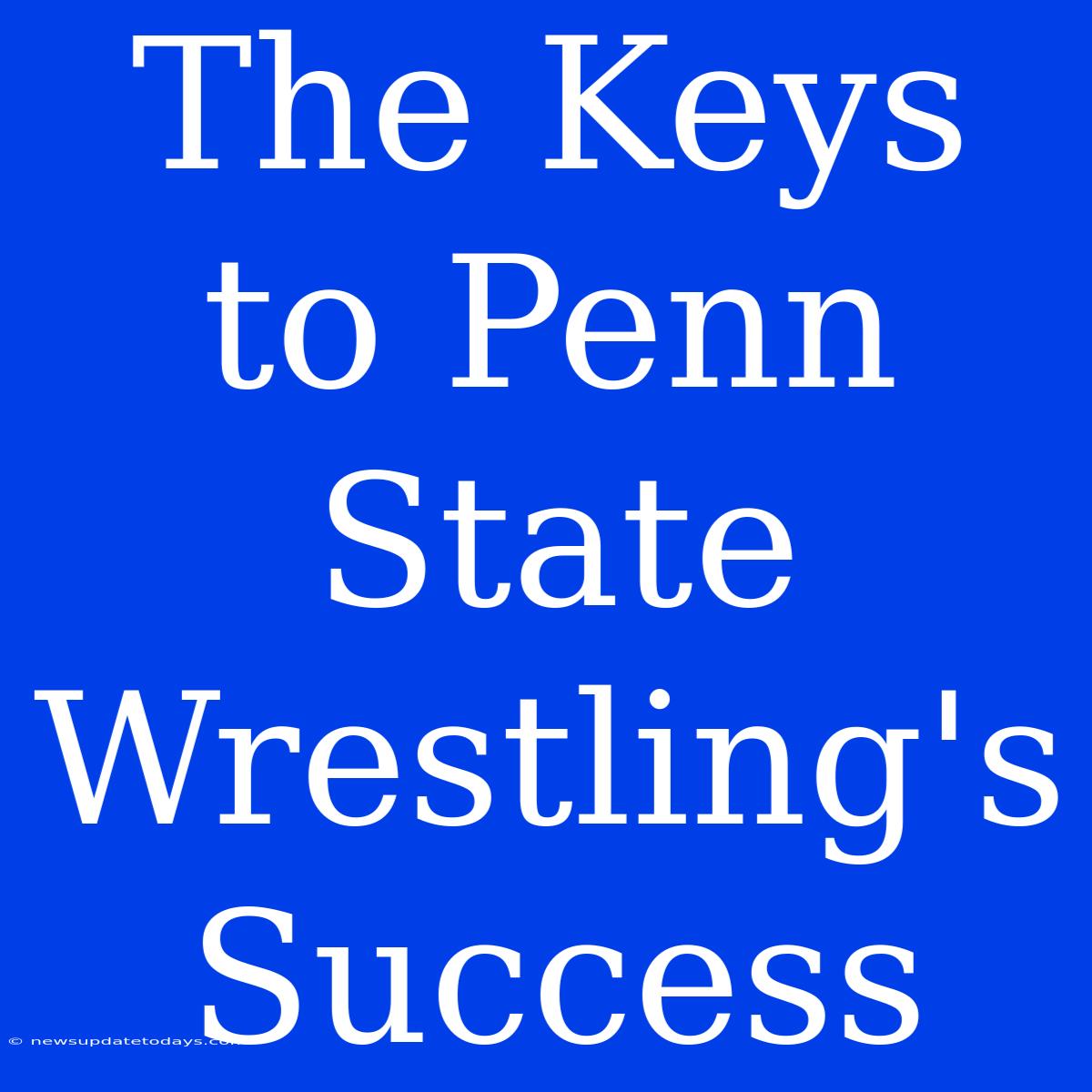 The Keys To Penn State Wrestling's Success