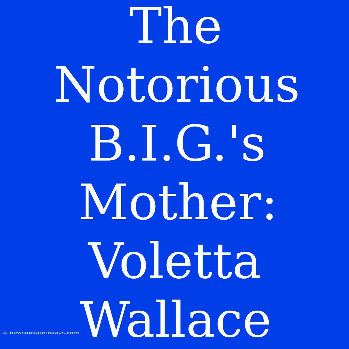 The Notorious B.I.G.'s Mother: Voletta Wallace