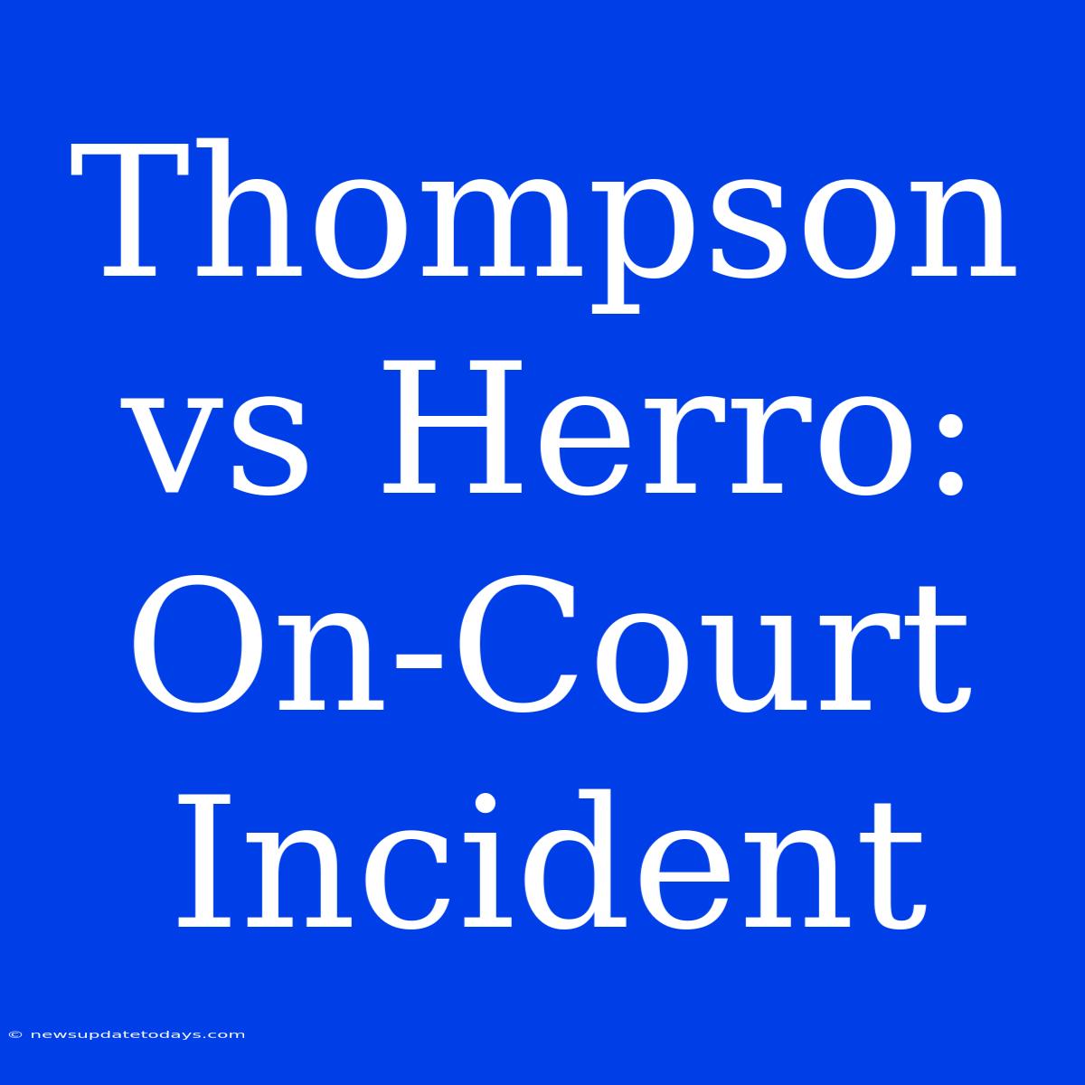 Thompson Vs Herro:  On-Court Incident