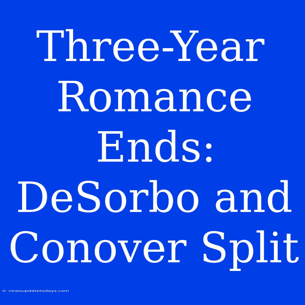 Three-Year Romance Ends: DeSorbo And Conover Split