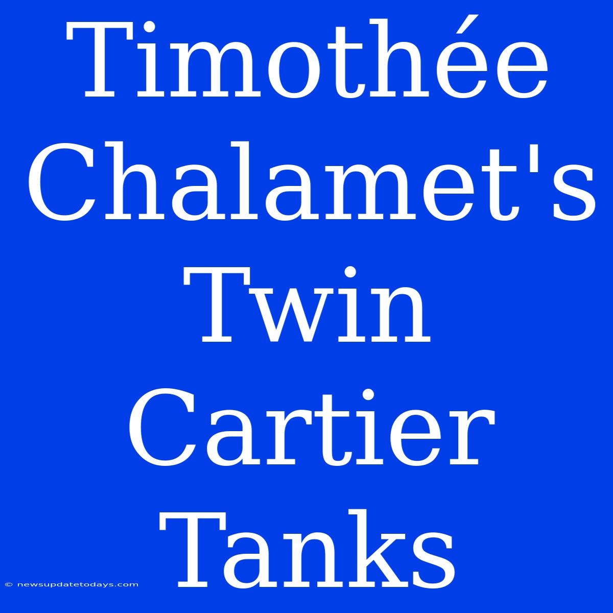 Timothée Chalamet's Twin Cartier Tanks