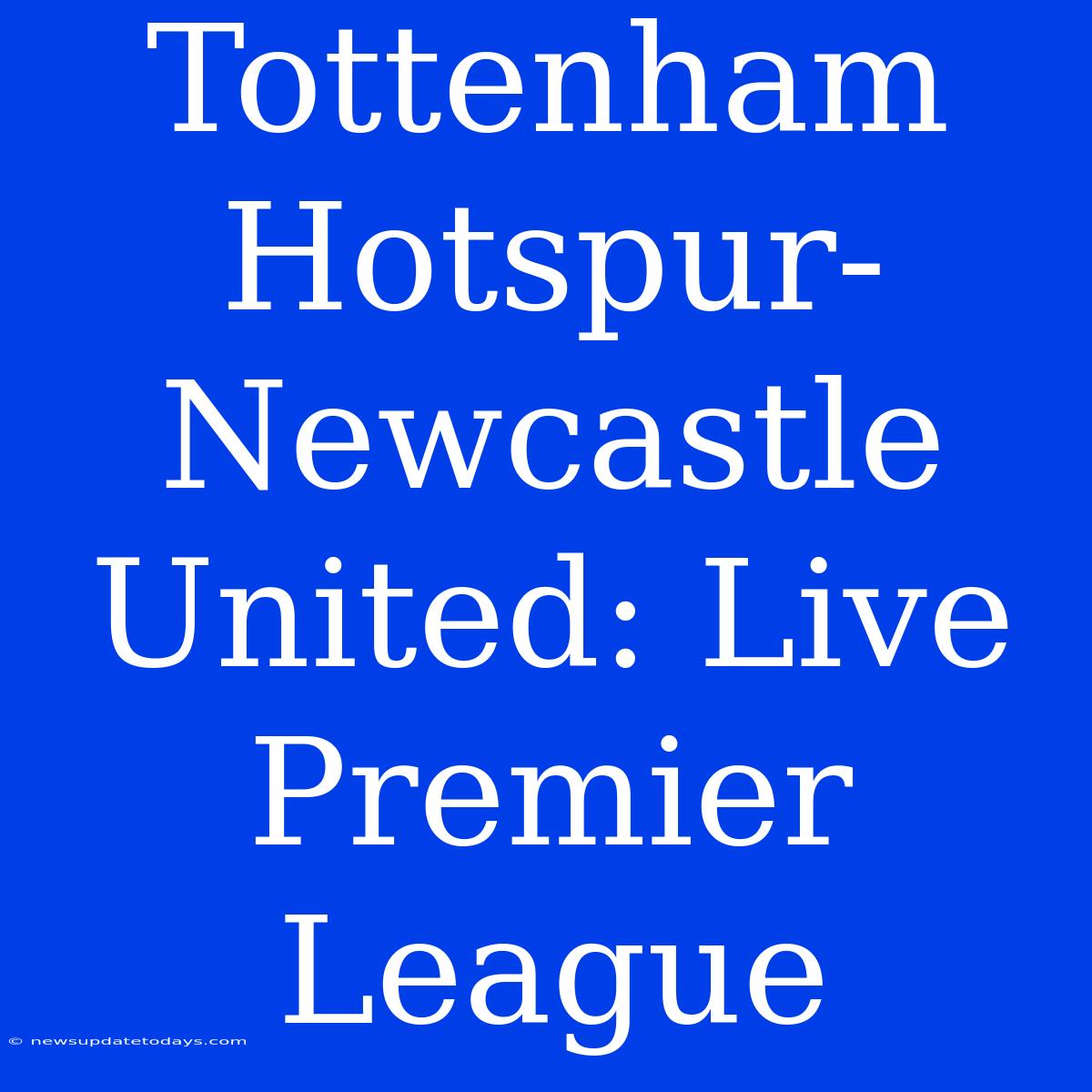 Tottenham Hotspur-Newcastle United: Live Premier League