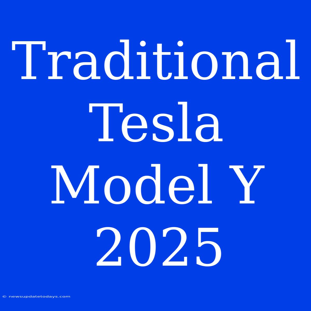 Traditional Tesla Model Y 2025