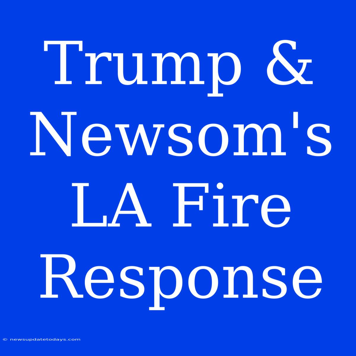 Trump & Newsom's LA Fire Response