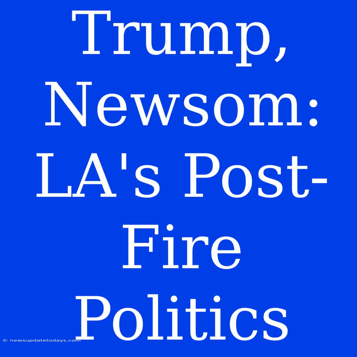 Trump, Newsom: LA's Post-Fire Politics