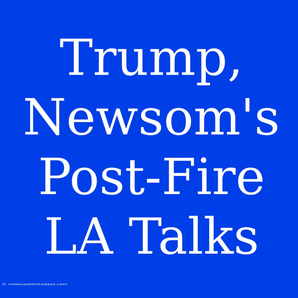 Trump, Newsom's Post-Fire LA Talks