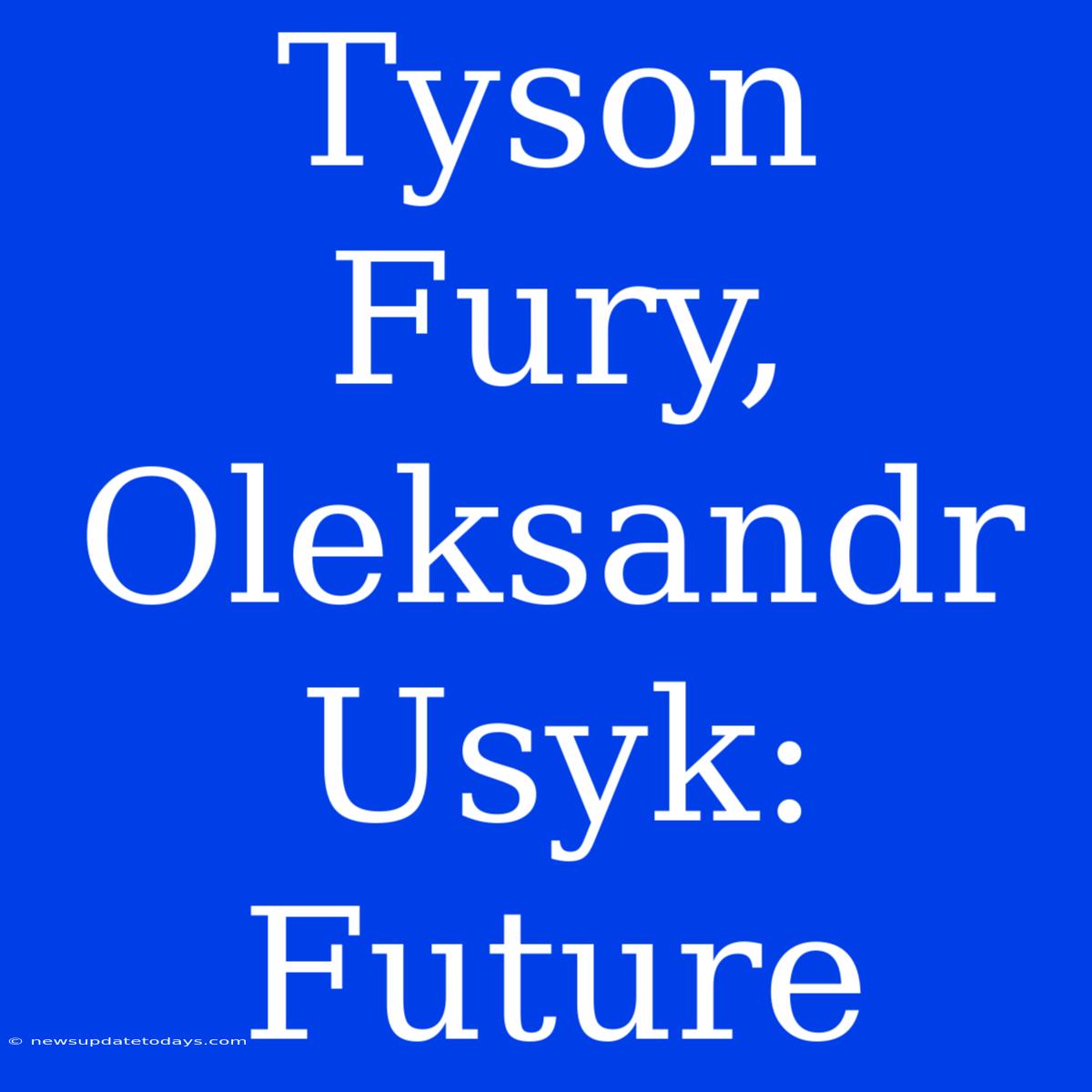 Tyson Fury, Oleksandr Usyk: Future