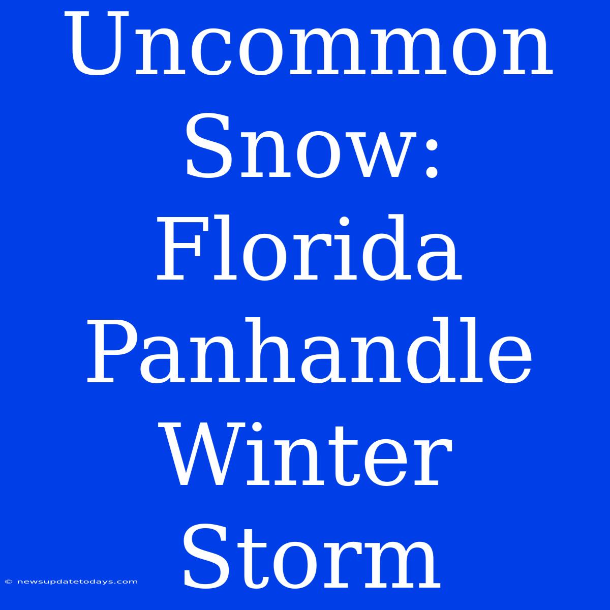 Uncommon Snow: Florida Panhandle Winter Storm