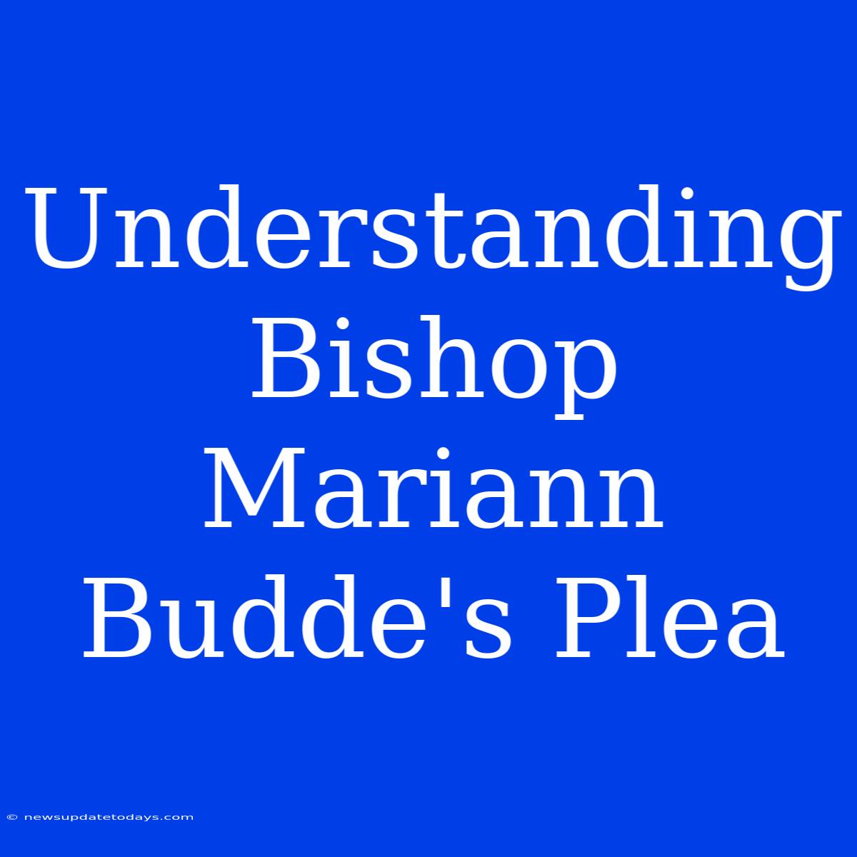 Understanding Bishop Mariann Budde's Plea