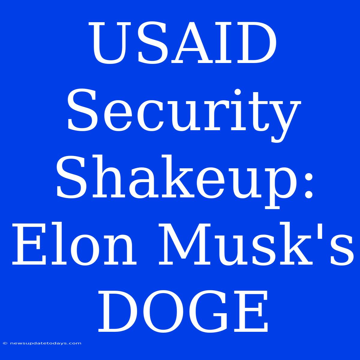 USAID Security Shakeup: Elon Musk's DOGE