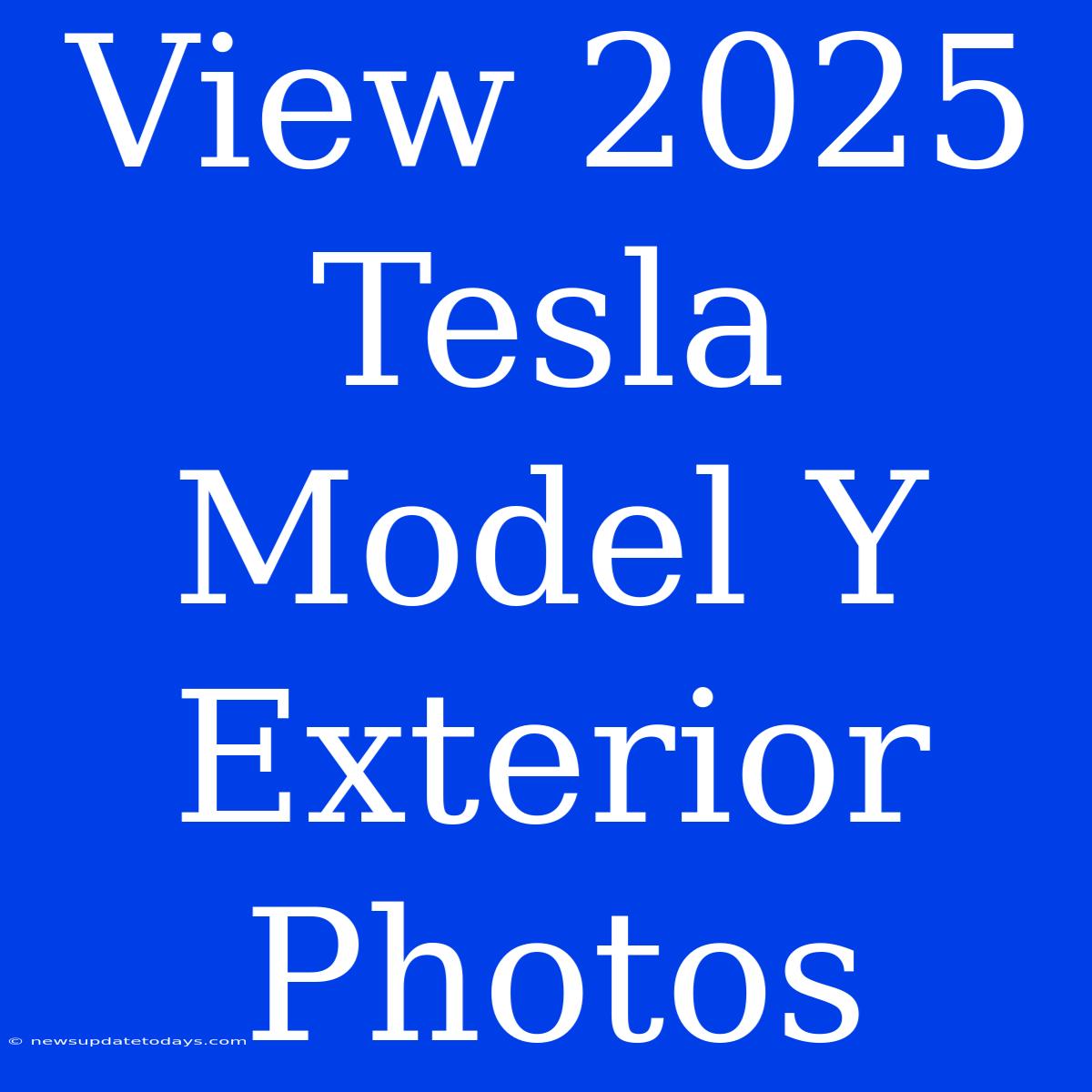 View 2025 Tesla Model Y Exterior Photos