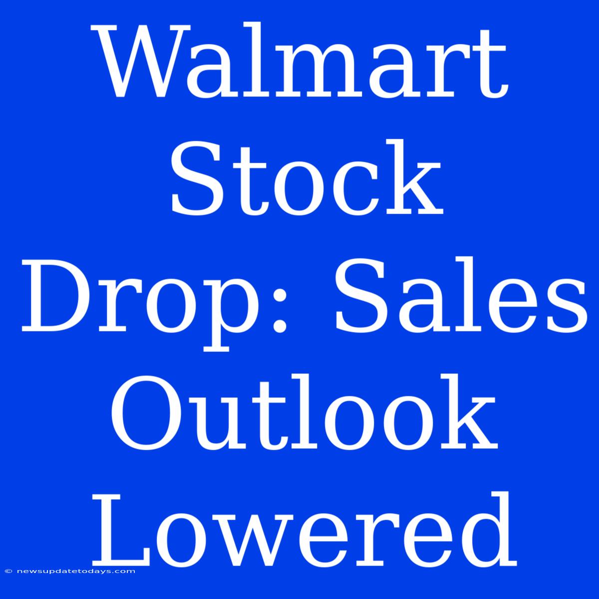 Walmart Stock Drop: Sales Outlook Lowered