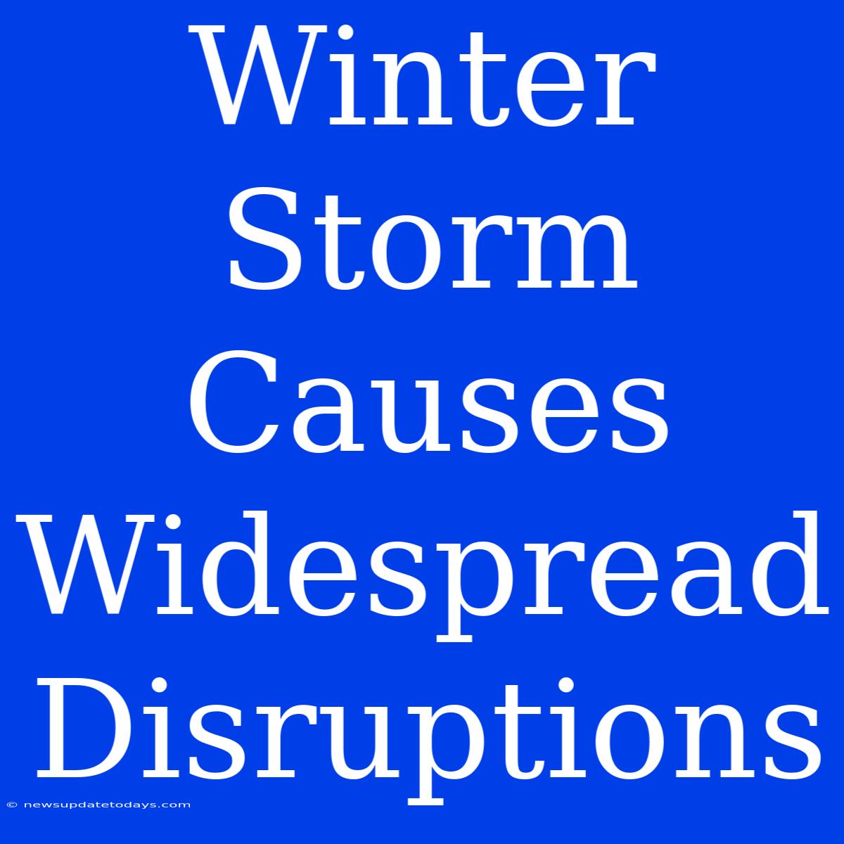 Winter Storm Causes Widespread Disruptions