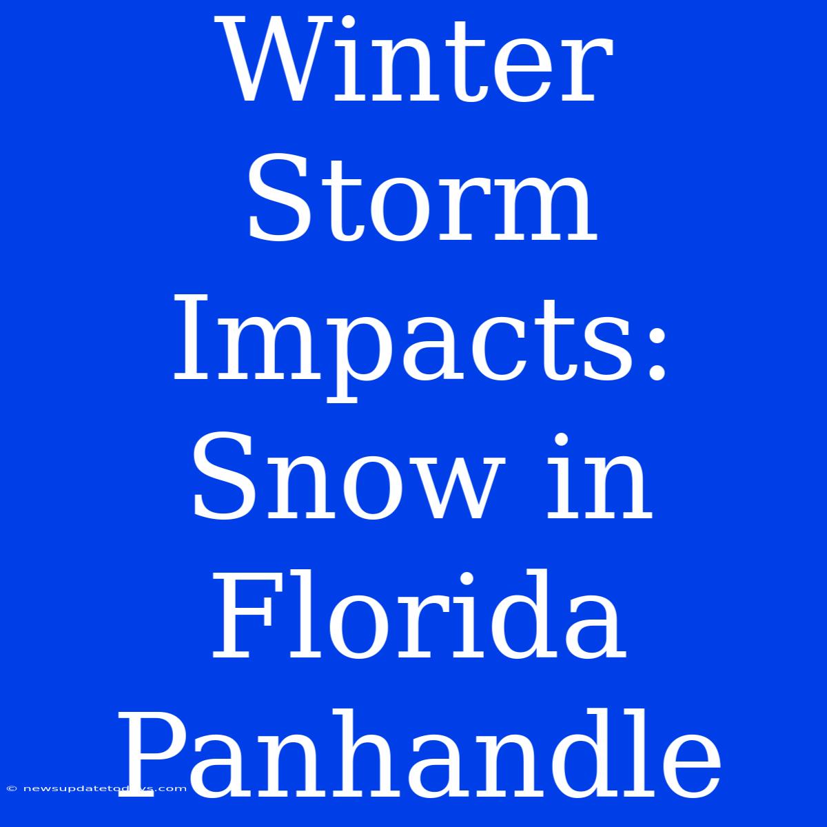 Winter Storm Impacts: Snow In Florida Panhandle