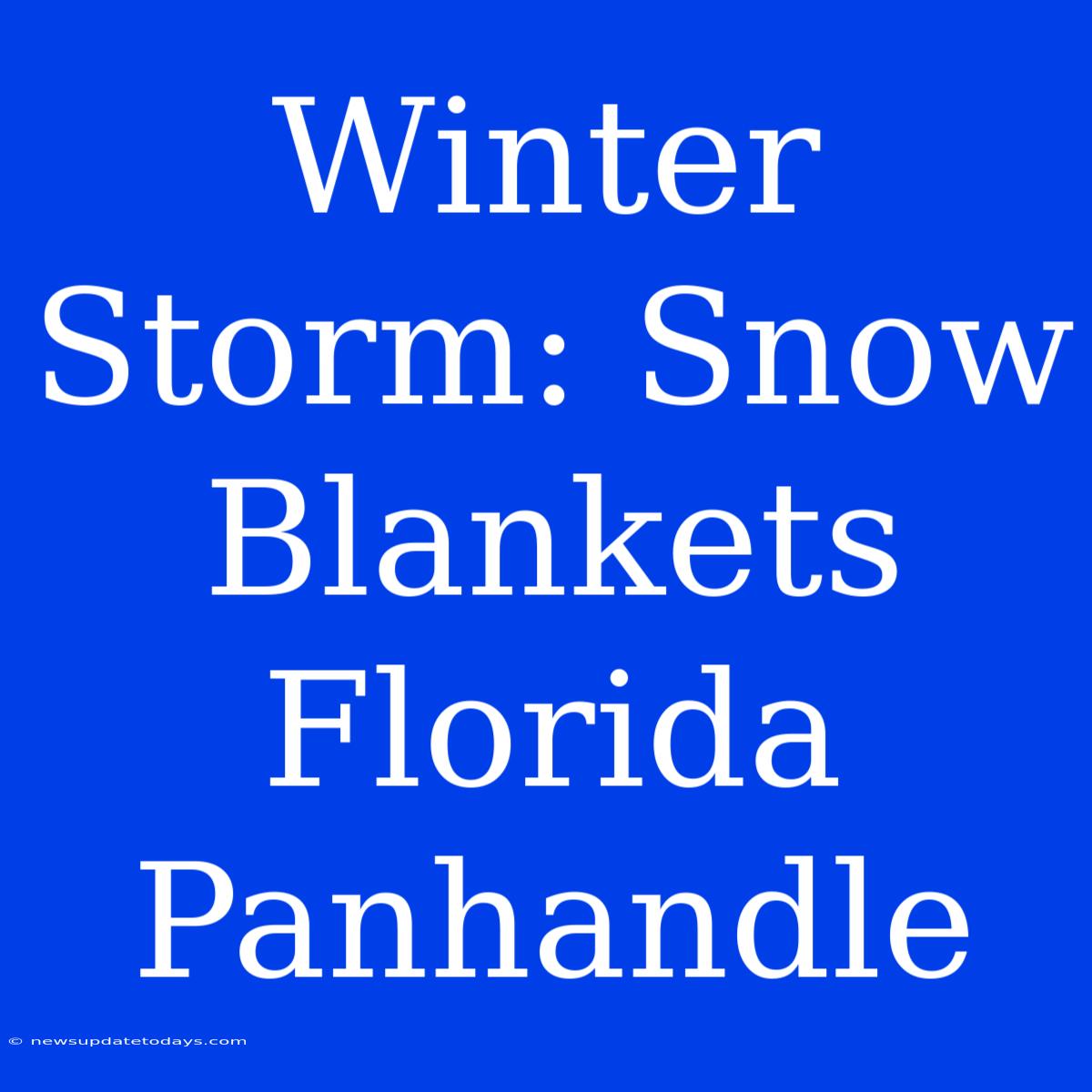 Winter Storm: Snow Blankets Florida Panhandle