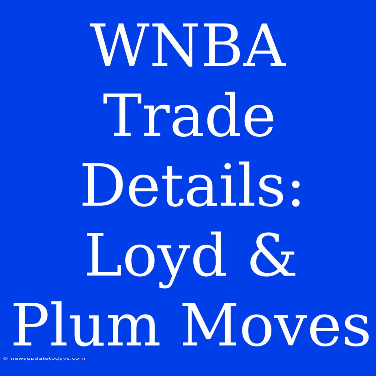 WNBA Trade Details: Loyd & Plum Moves