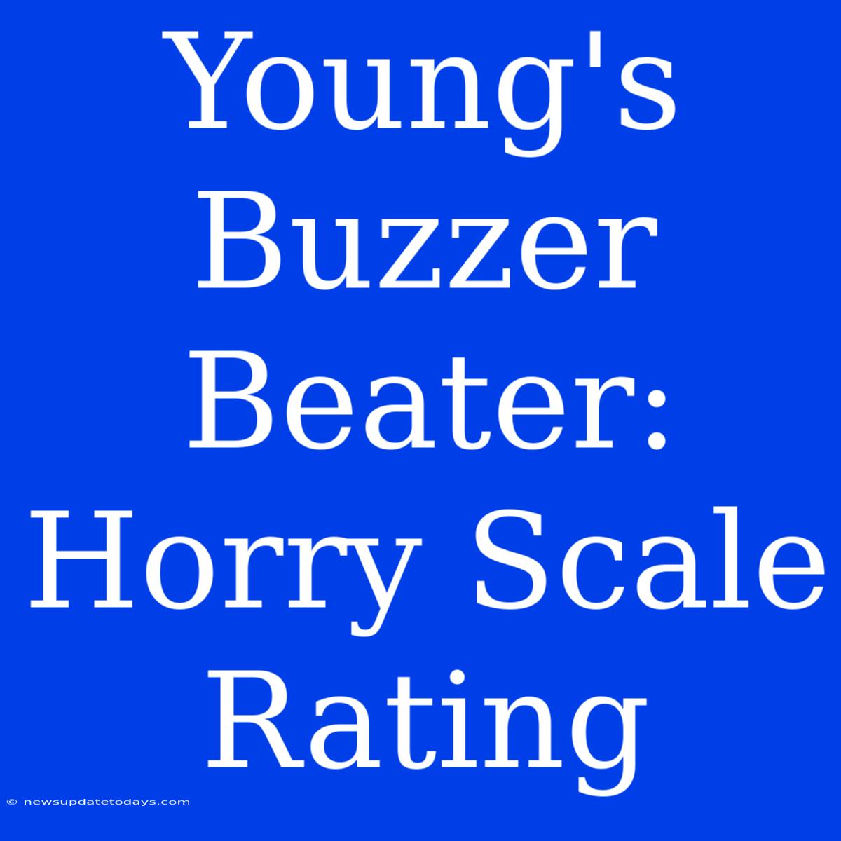 Young's Buzzer Beater: Horry Scale Rating