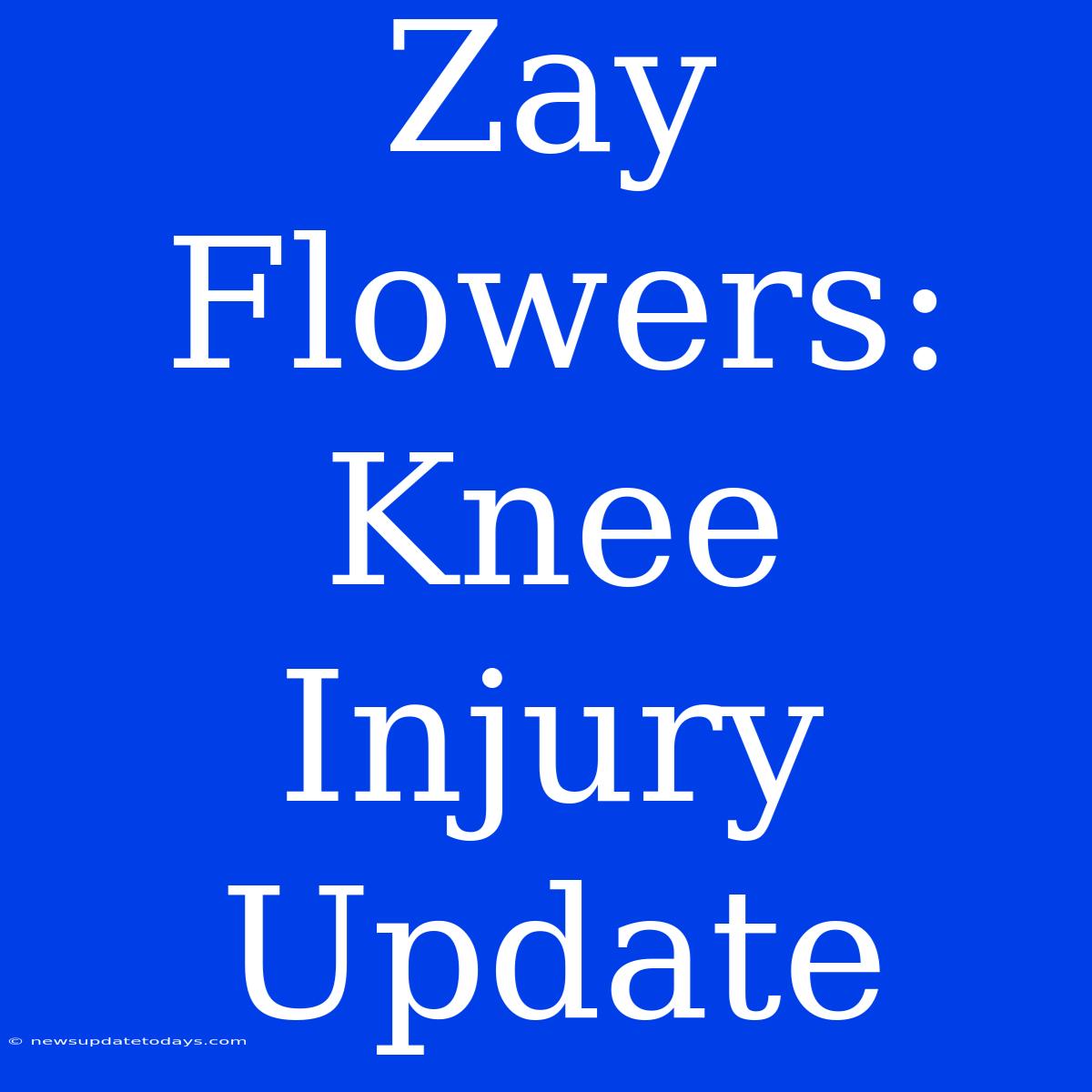 Zay Flowers: Knee Injury Update